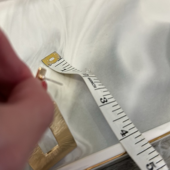 NEW Noir Open Rectangle Drop Earrings - Picture 5 of 8